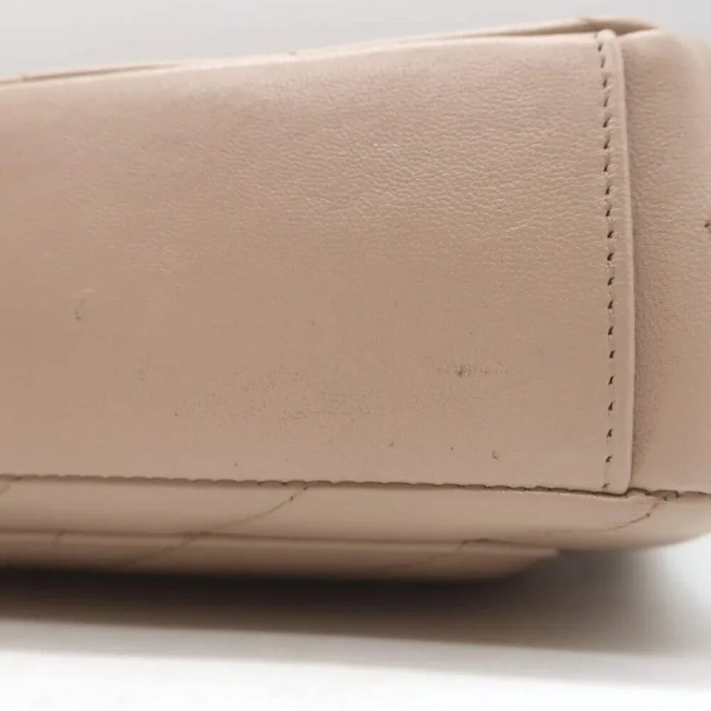 Chanel 2016 Coco Envelope Flap Bag Beige Chevron Quilted Leather Crossbody